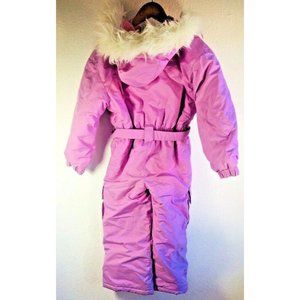 Fera Girls 4 Vintage Snowsuit Removable Hood Zip